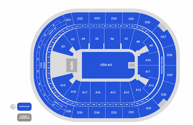 Platskarta – Malmö Arena