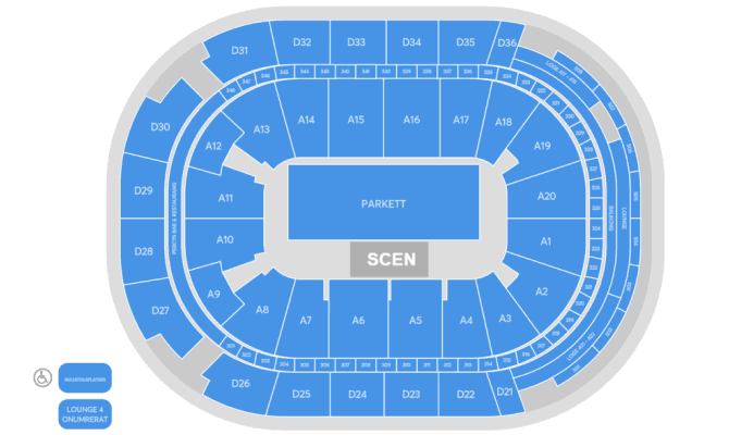 Seating chart – Malmö Arena