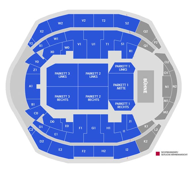 Mappa dei posti – Hallenstadion