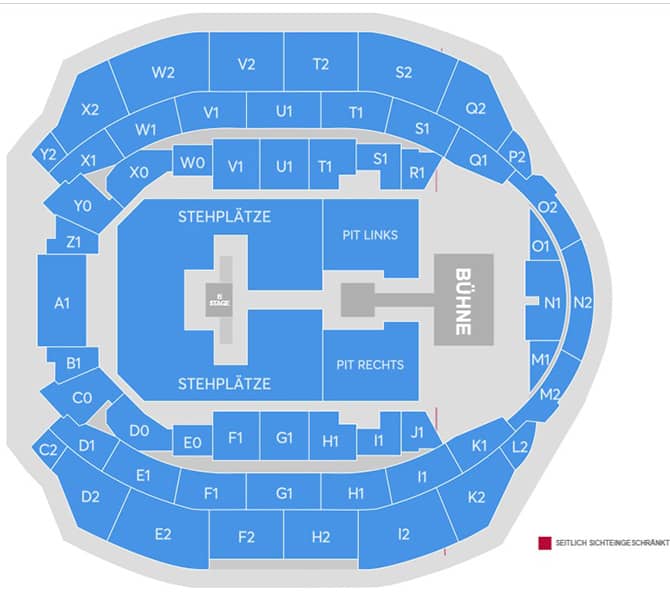 Seating chart – Hallenstadion
