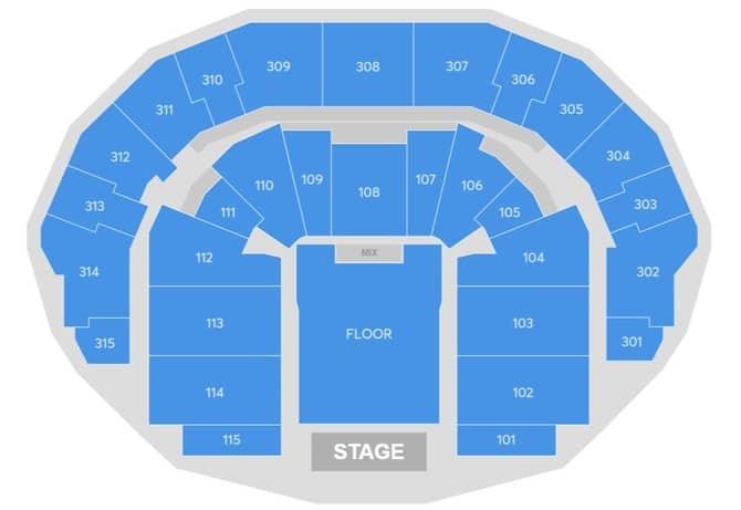 Seating chart – Etihad Arena, Yas Bay