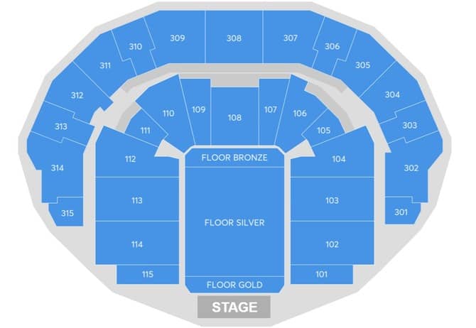 Seating chart – Etihad Arena, Yas Bay