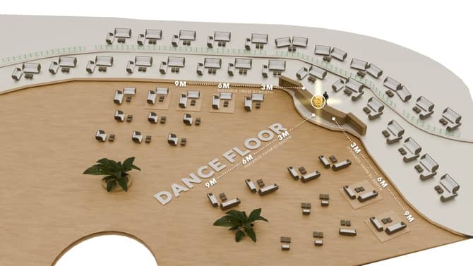 Seating chart – Bohemia Beach Club | FIVE Palm