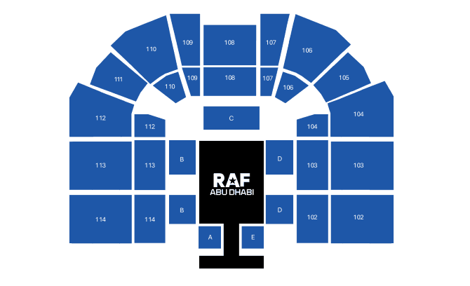 Seating chart – Etihad Arena, Yas Island
