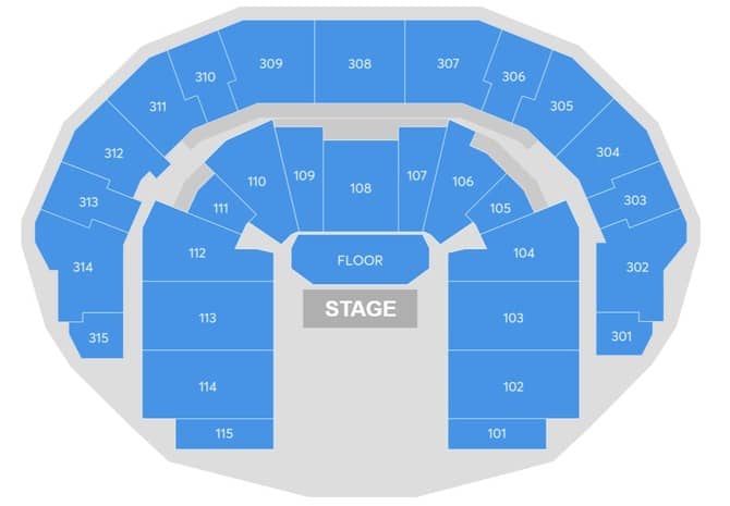 Seating chart – Etihad Arena, Yas Bay