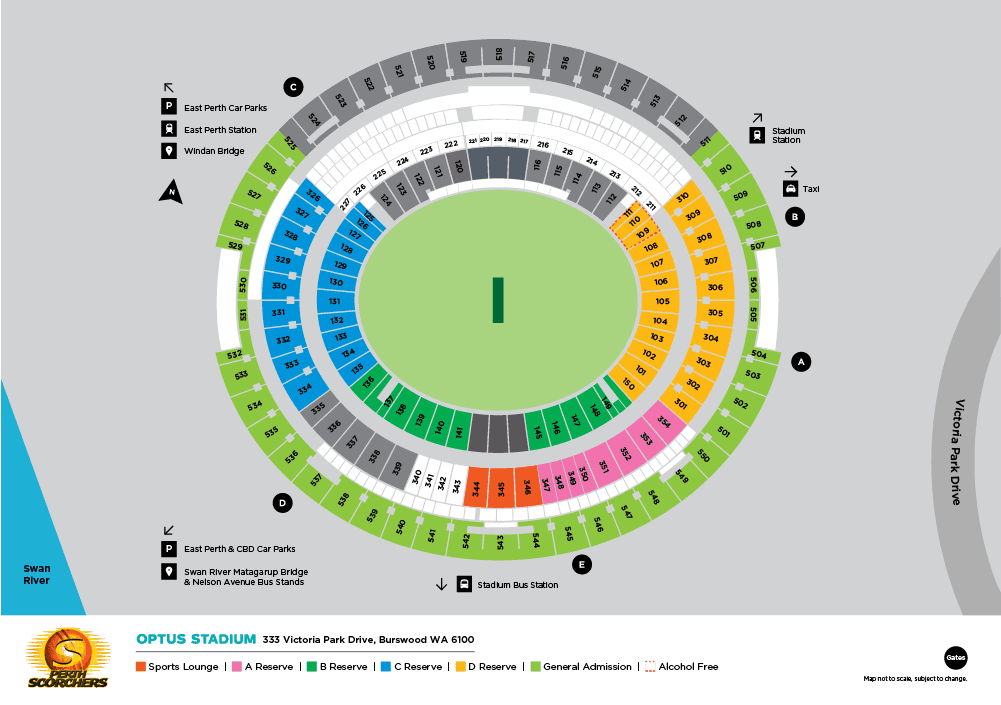 Seating chart – Optus Stadium