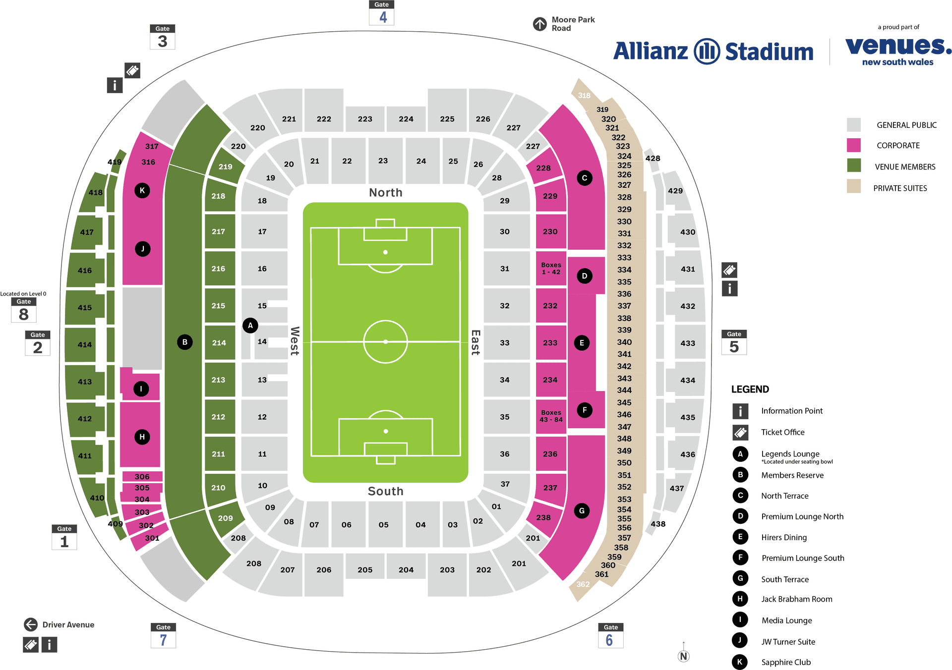 Seating chart – Allianz Stadium