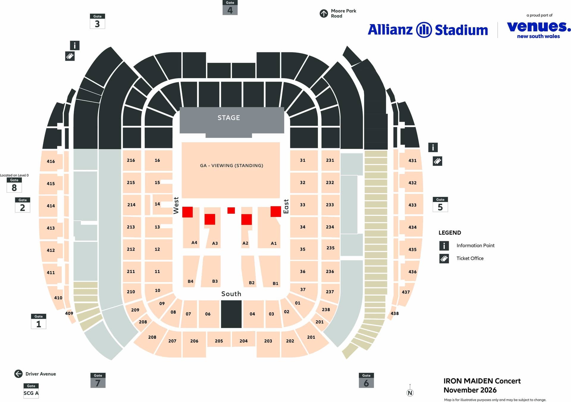Seating chart – Allianz Stadium