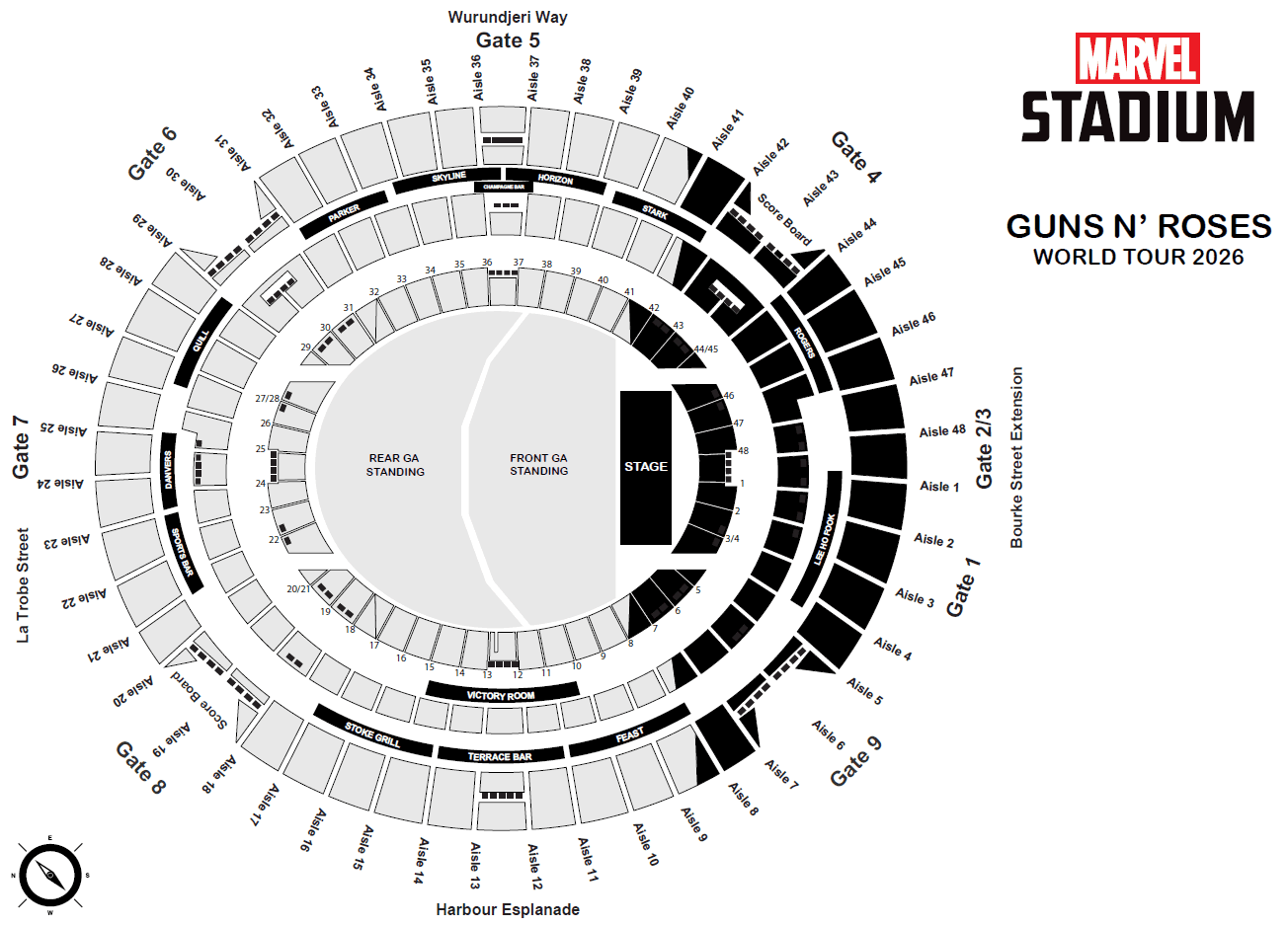 Seating chart – Marvel Stadium