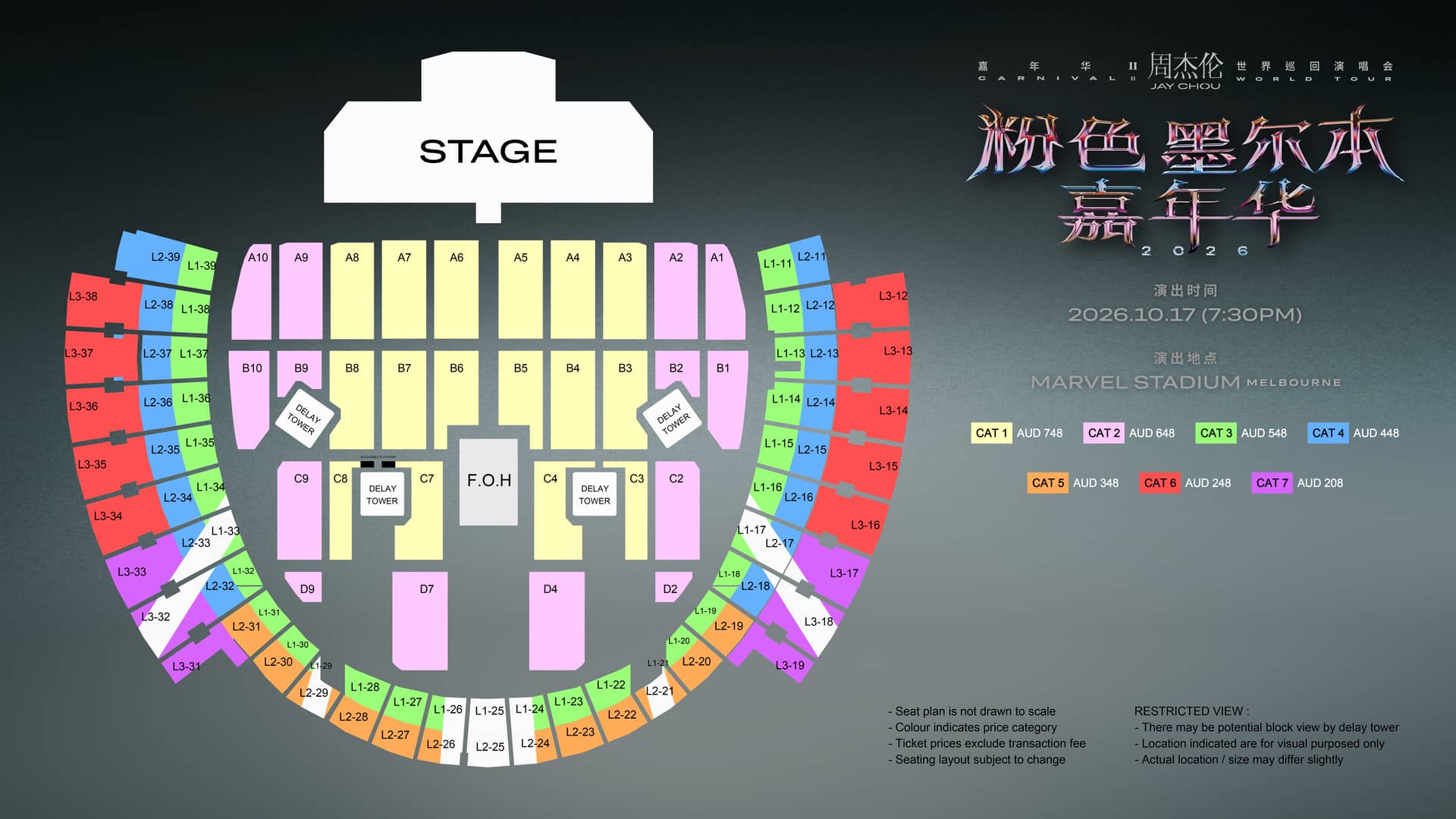 Seating chart – Marvel Stadium