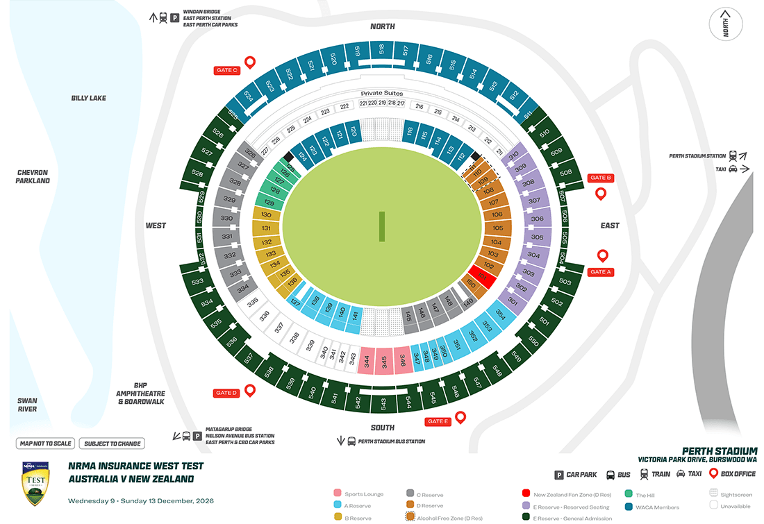 Seating chart – Perth Stadium
