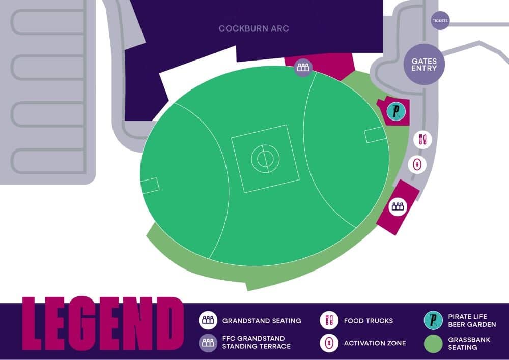 Seating chart – Cockburn ARC Oval