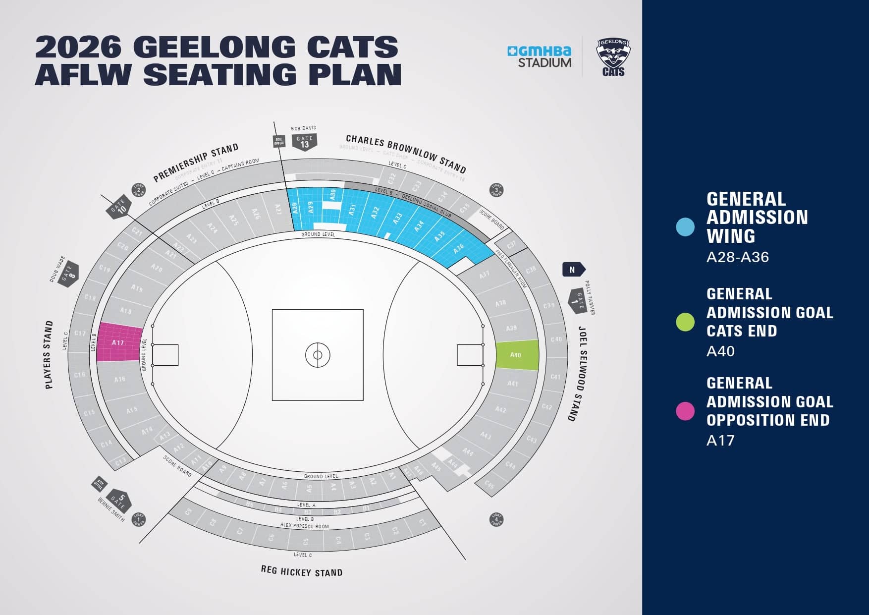 Seating chart – GMHBA Stadium