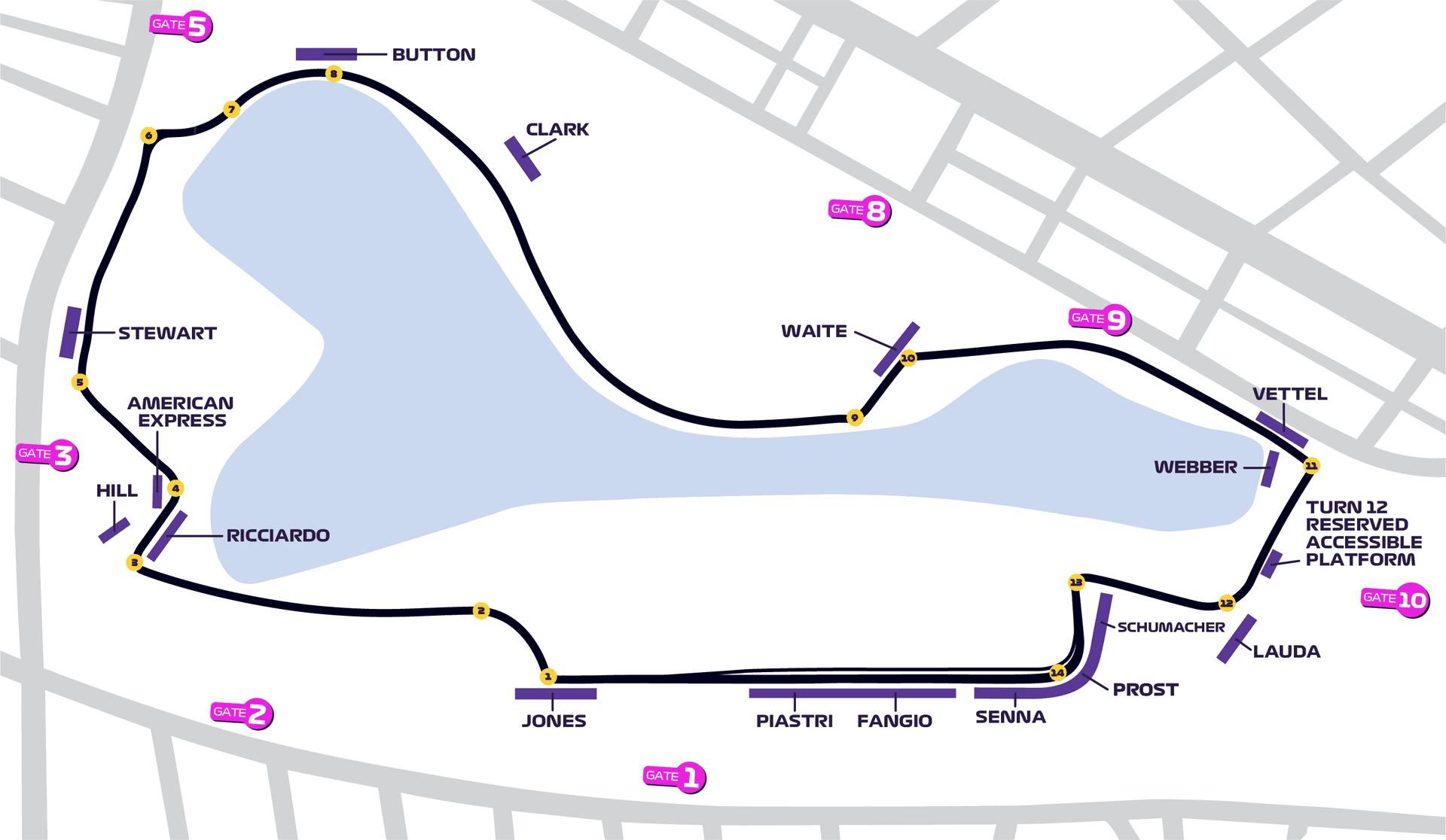 Seating chart – Albert Park Grand Prix Circuit