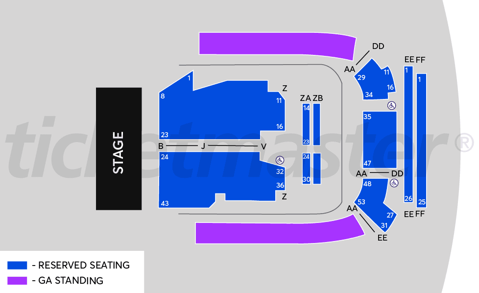 Seating chart – The Fortitude Music Hall