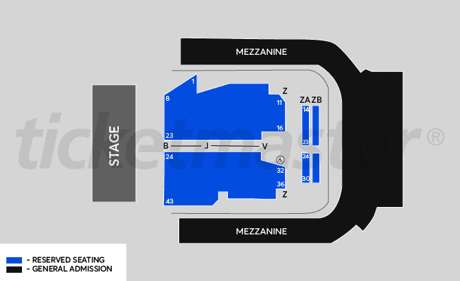 Seating chart – The Fortitude Music Hall