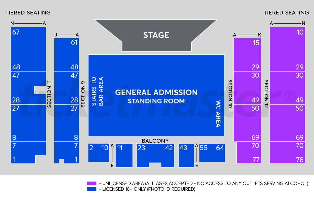 Seating chart – Festival Hall Melbourne