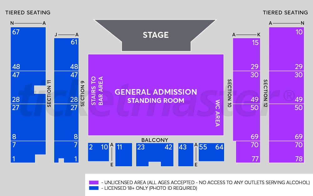 Seating chart – Festival Hall Melbourne