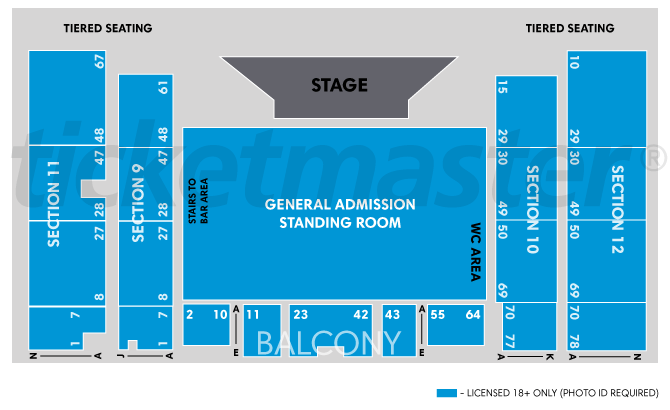 Seating chart – Festival Hall Melbourne