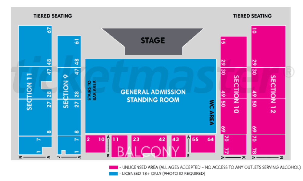 Seating chart – Festival Hall Melbourne