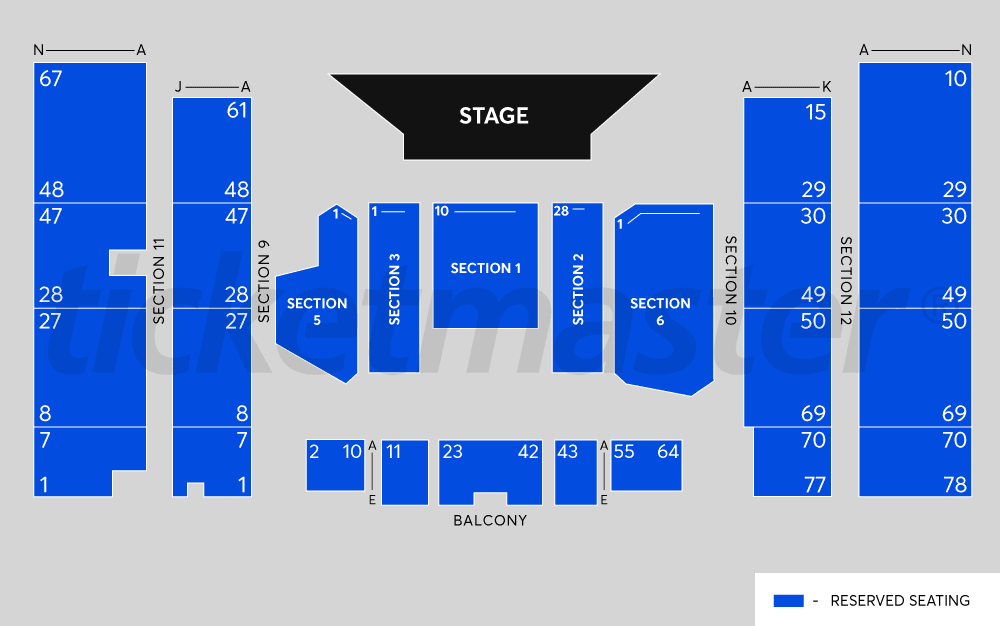 Seating chart – Festival Hall Melbourne