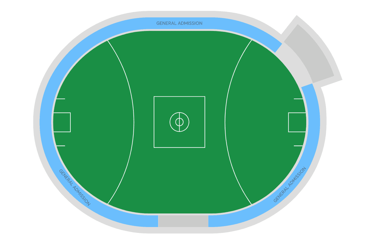 Seating chart – North Hobart Oval