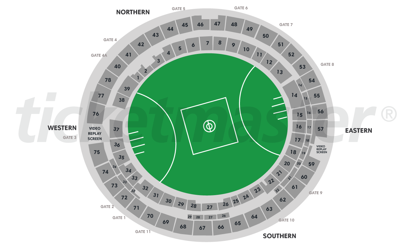 Seating chart – The Gabba