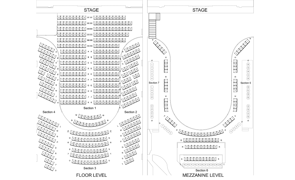 Seating chart – The Tivoli