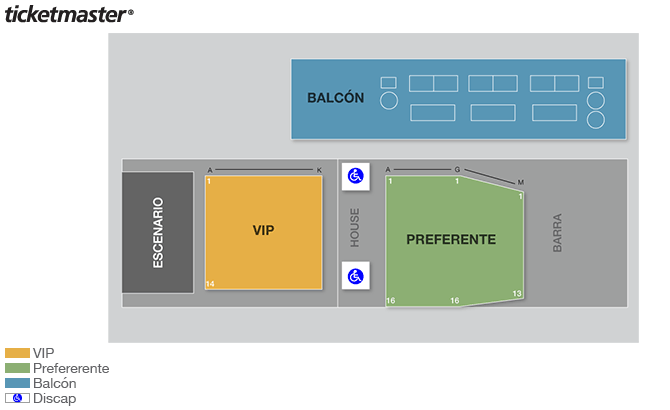 Seating chart – Foro Corona Monterrey