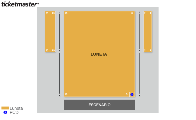 Mapa de asientos – Teatro Virginia Fábregas