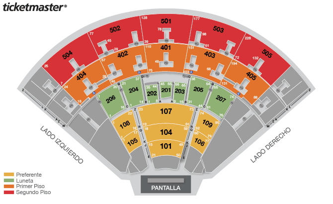 Seating chart – Auditorio Nacional