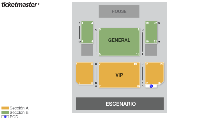 Seating chart – Sala Pepsi Black