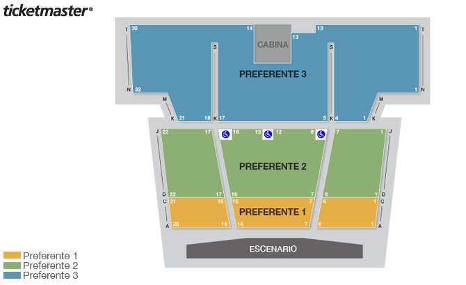 Seating chart – Teatro Xola Julio Prieto