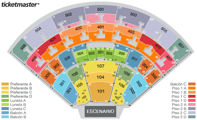 Seating chart – Auditorio Nacional