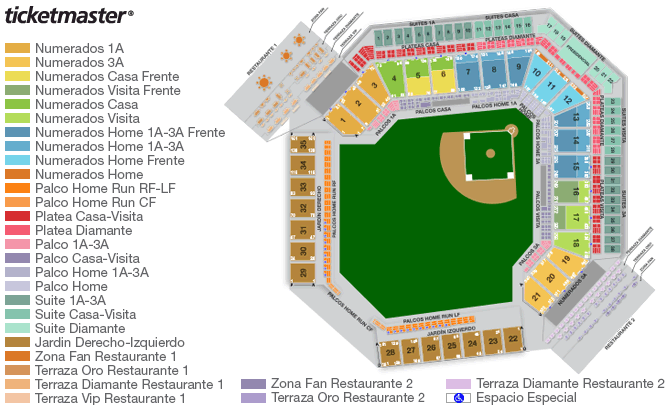 Seating chart – Estadio Juan Ley Fong