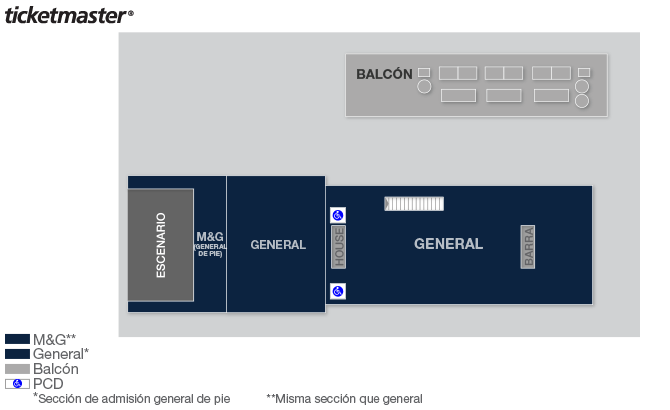 Mapa de asientos – Foro Corona Monterrey