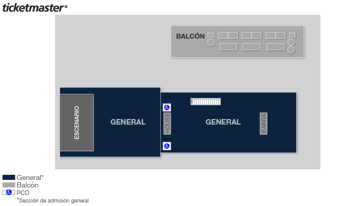 Mapa de asientos – Foro Corona Monterrey