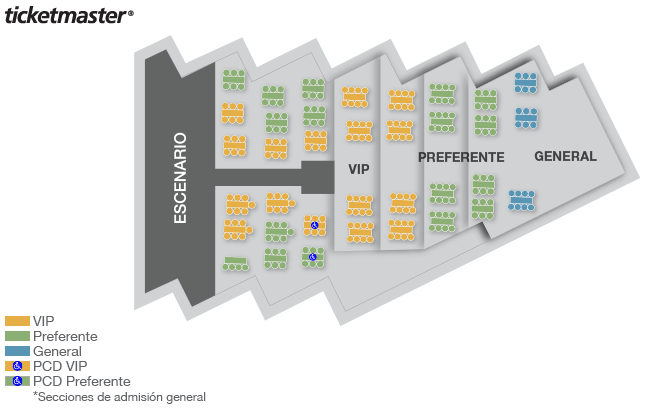 Mapa de asientos – Foro Stelaris Fiesta Americana Reforma
