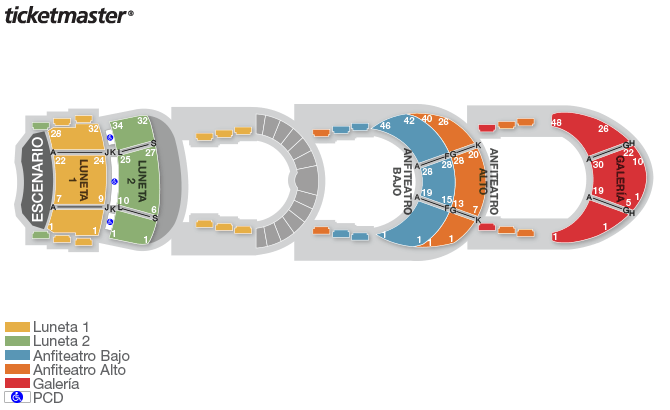 Mapa de asientos – Palacio de Bellas Artes