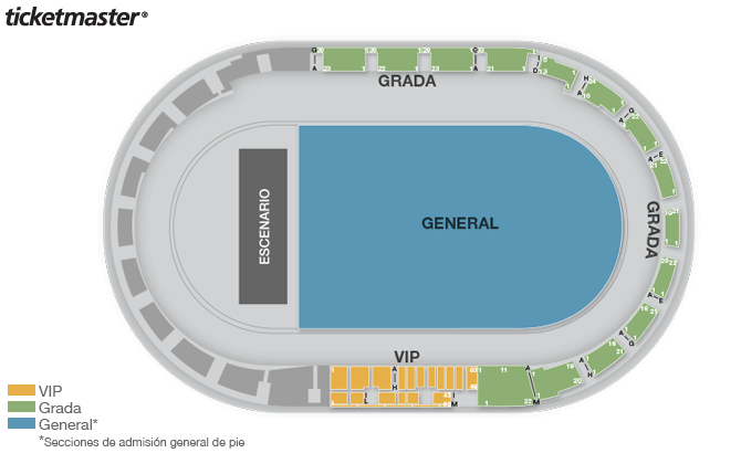 Seating chart – Velodromo