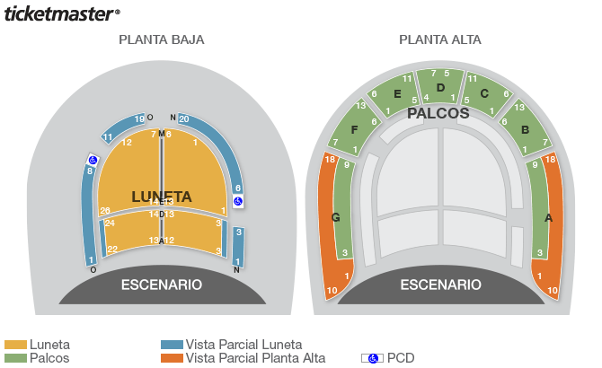 Seating chart – Teatro Principal (Fic)