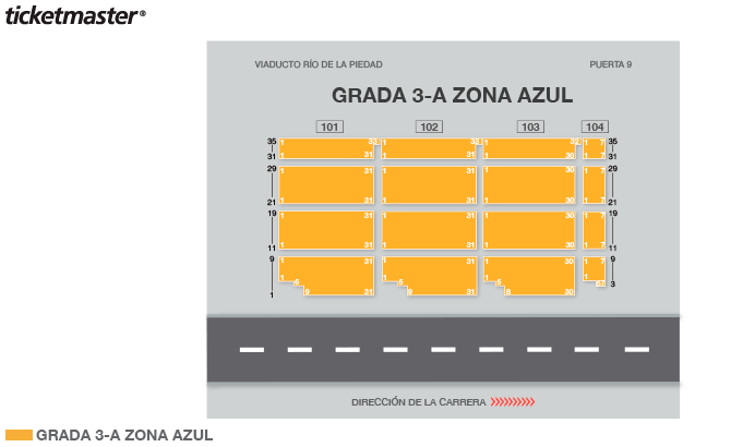 Seating chart – Autodromo Hnos. Rodriguez