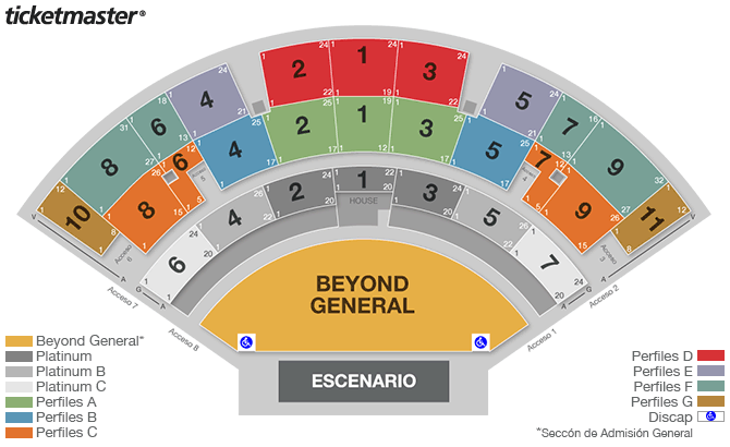 Seating chart – Auditorio Banamex