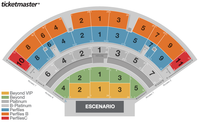 Seating chart – Auditorio Banamex