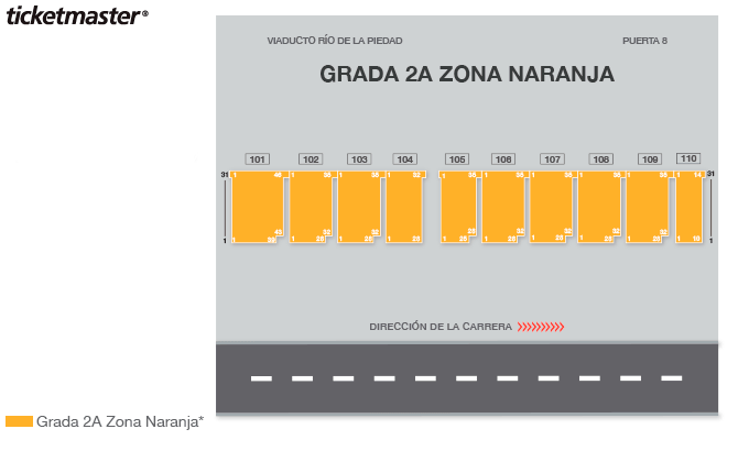 Seating chart – Autodromo Hnos. Rodriguez