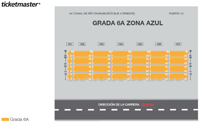 Seating chart – Autodromo Hnos. Rodriguez