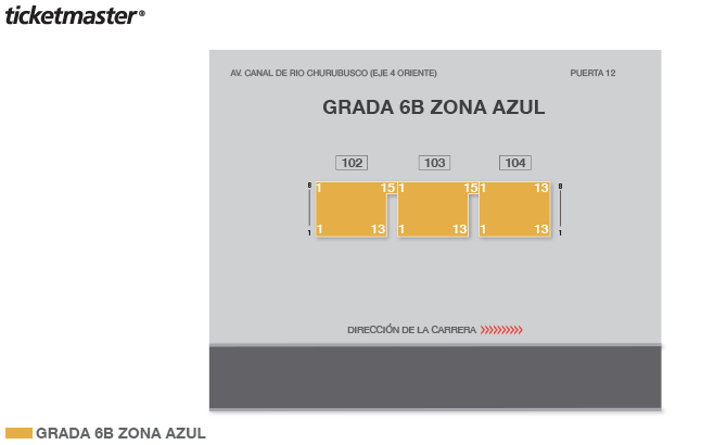 Seating chart – Autodromo Hnos. Rodriguez