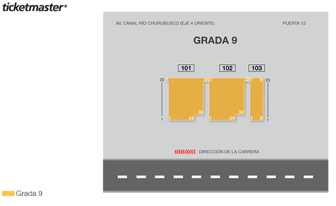 Seating chart – Autodromo Hnos. Rodriguez
