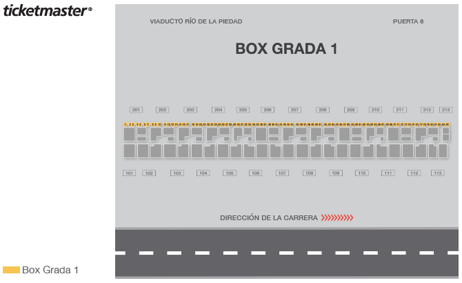 Seating chart – Autodromo Hnos. Rodriguez