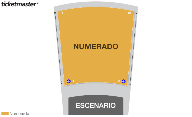 Mapa de asientos – Auditorio Mateo Herrera